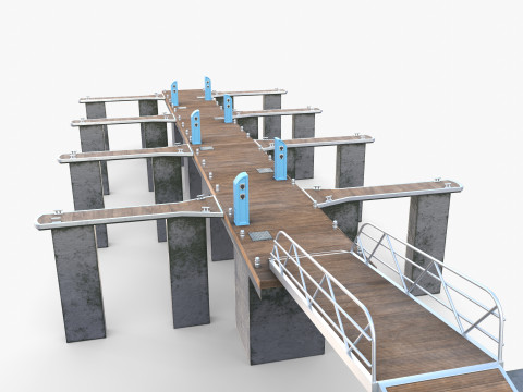 Pontoon dock V1 Modelo 3D