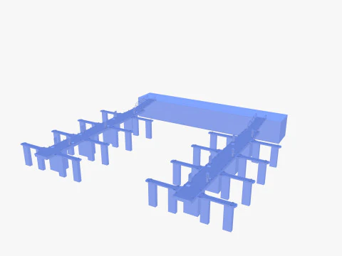 Pontoon dock V1 3D Model