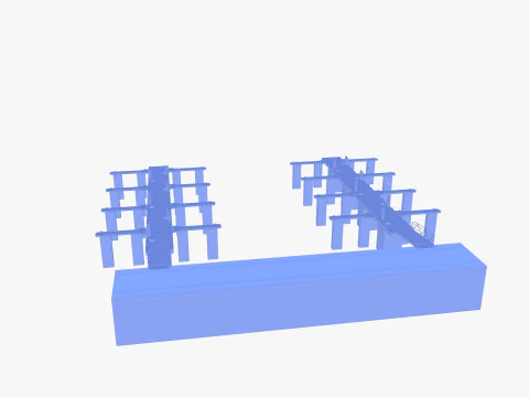 Pontoon dock V1 3D Model