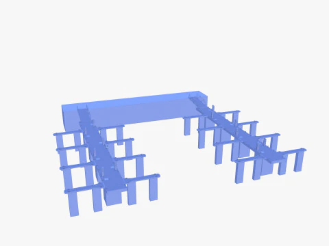 Pontoon dock V1 3D Model