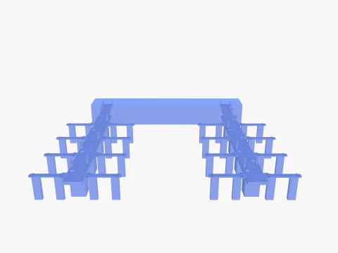 Pontoon dock V1 3D Model