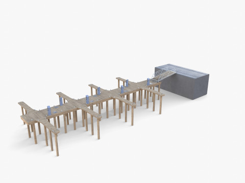 Pontoon dock V1 Modelo 3D