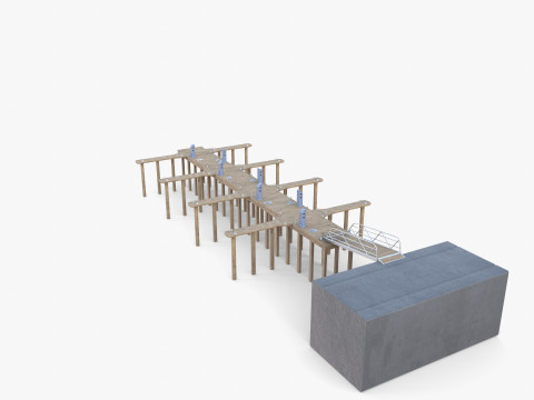 Pontoon dock V1 Modelo 3D
