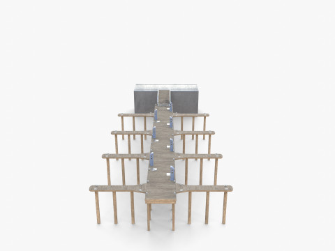 Pontoon dock V1 Modelo 3D