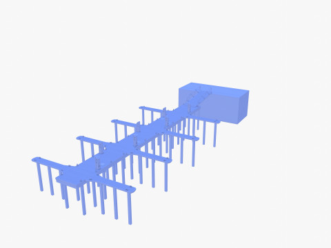 Pontoon dock V1 Modelo 3D
