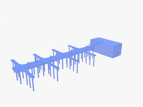 Pontoon dock V1 Modelo 3D