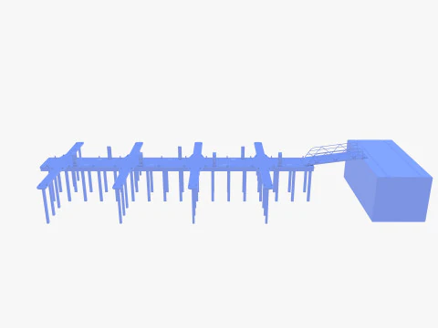 Pontoon dock V1 3D Model