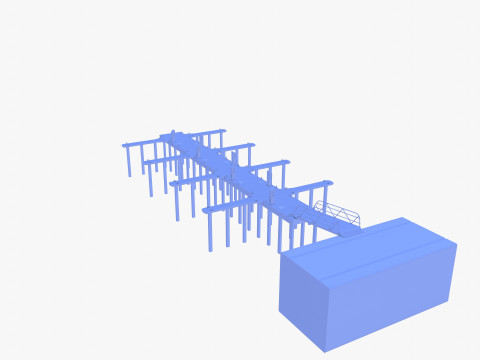Pontoon dock V1 Modelo 3D