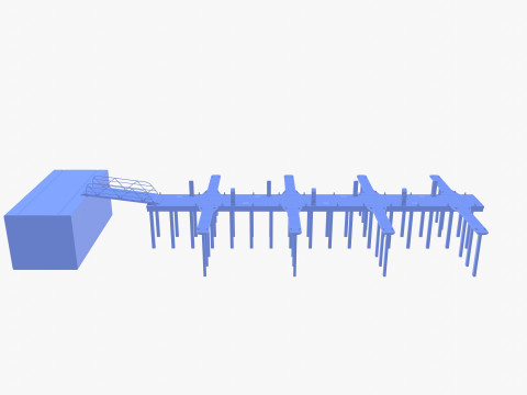 Pontoon dock V1 Modelo 3D