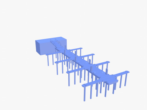 Pontoon dock V1 Modelo 3D