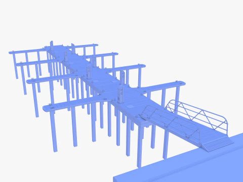 Pontoon dock V1 3D Model