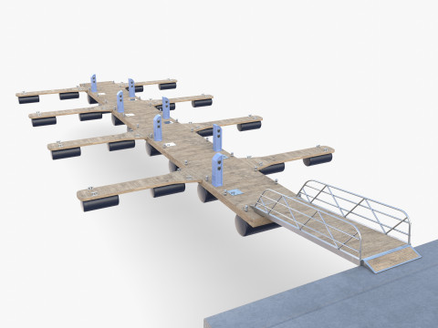Pontoon dock V1 Modelo 3D