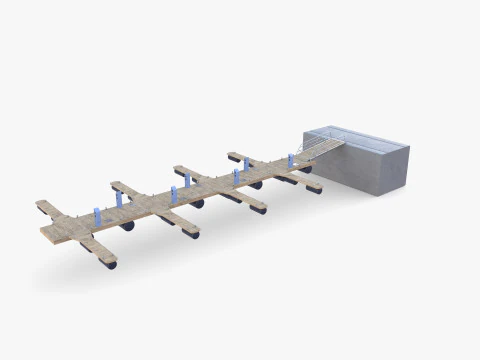 Pontoon dock V1 3D Model