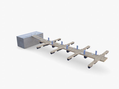 Pontoon dock V1 Model 3D