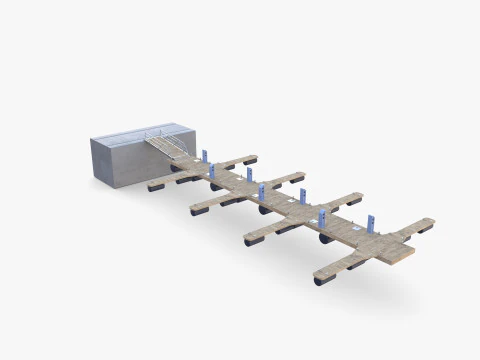 Pontoon dock V1 3D Model