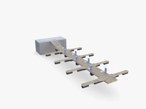 Pontoon dock V1 3D Model