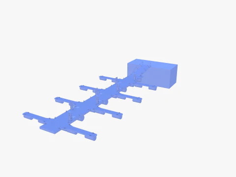 Pontoon dock V1 3D Model