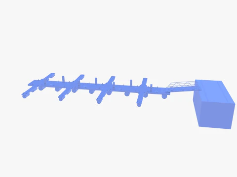 Pontoon dock V1 3D Model