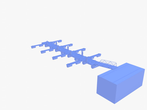 Pontoon dock V1 Model 3D