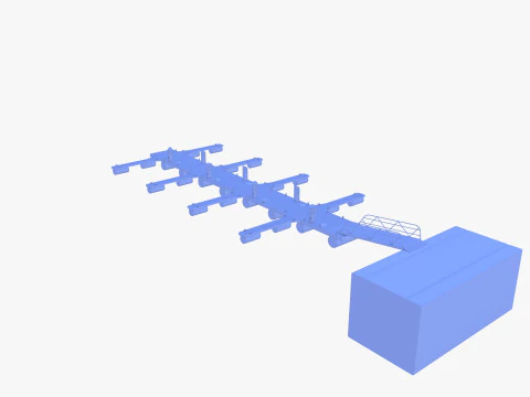 Pontoon dock V1 3D Model
