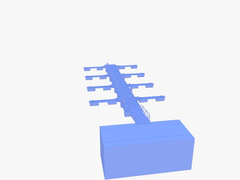 Pontoon dock V1 3D Model