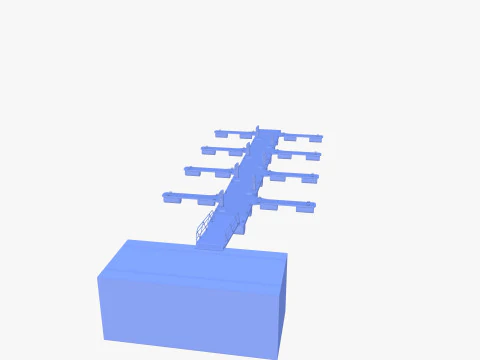 Pontoon dock V1 3D Model