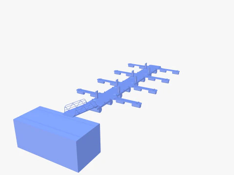 Pontoon dock V1 3D Model