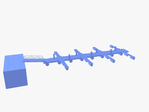 Pontoon dock V1 3D Model