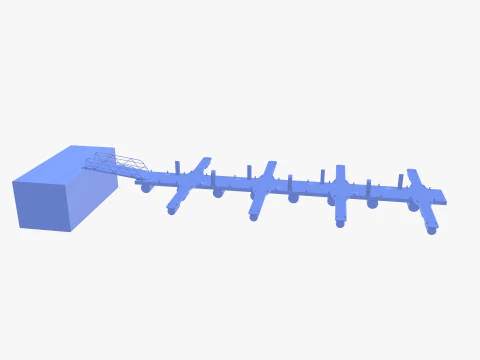 Pontoon dock V1 3D Model