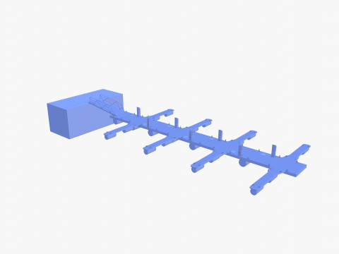 Pontoon dock V1 Model 3D