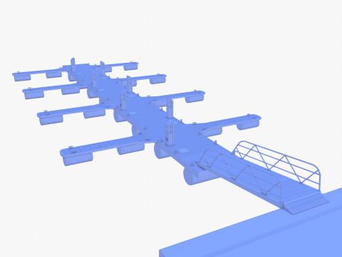 Pontoon dock V1 Model 3D
