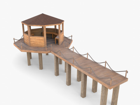 Pontoon dock V4 Modelo 3D