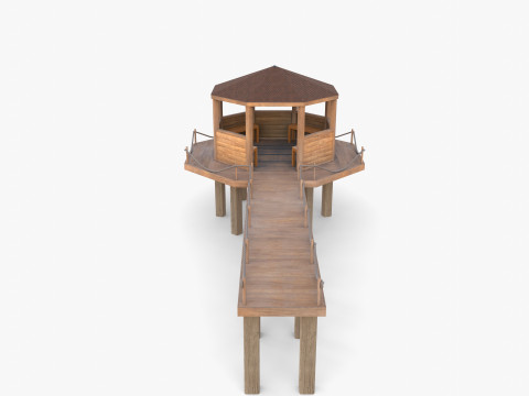 Pontoon dock V4 3D Model