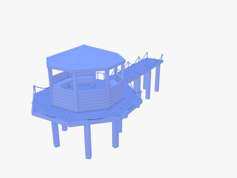 Pontoon dock V4 3D Model