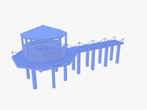 Pontoon dock V4 3D Model