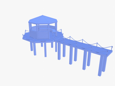 Pontoon dock V4 3D Model