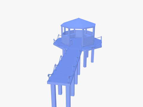 Pontoon dock V4 3D Model
