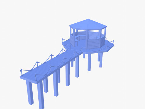 Pontoon dock V4 3D Model