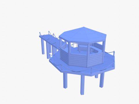 Pontoon dock V4 3D Model