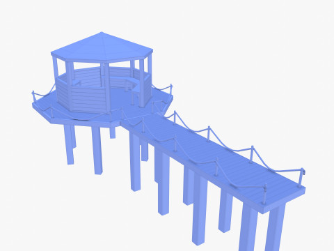 Pontoon dock V4 3D Model