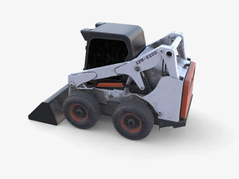 Minicarregadeira V4 Modelo 3D