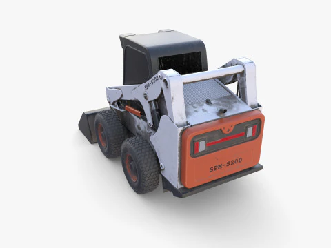 Minicarregadeira V4 Modelo 3D