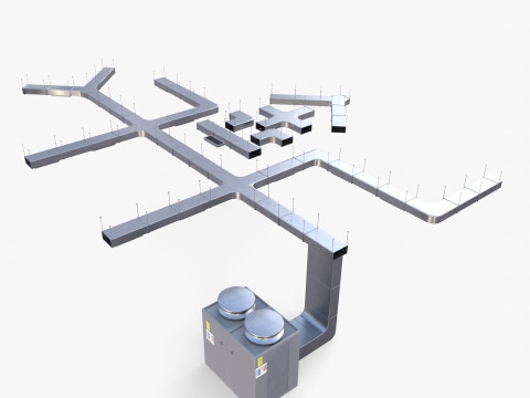 Duct ventilation system V1 3D मॉडल