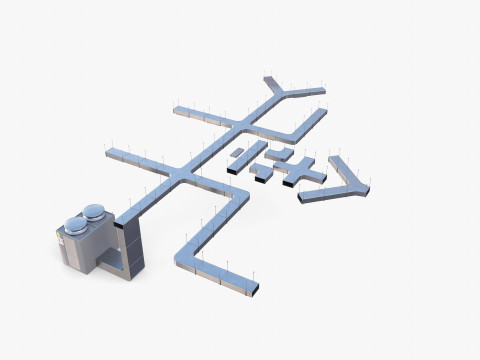 Duct ventilation system V1 Modello 3D