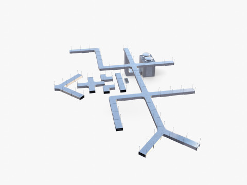 Duct ventilation system V1 Modello 3D