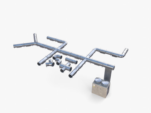 Duct ventilation system V2 3D Model