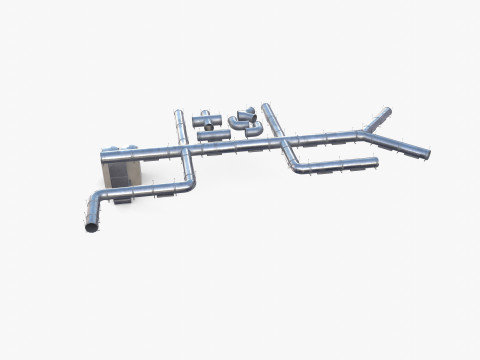 Duct ventilation system V2 3D Model