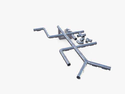 Duct ventilation system V2 3D Model