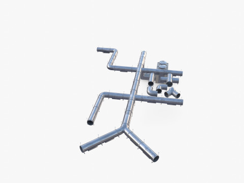 Duct ventilation system V2 3D Model