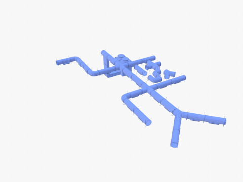 Duct ventilation system V2 3D Model